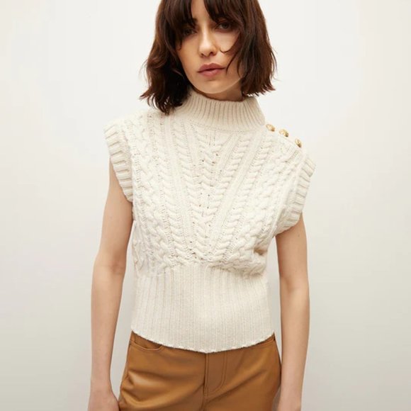 Veronica Beard Holton Cable Knit Vest - Picture 1 of 1